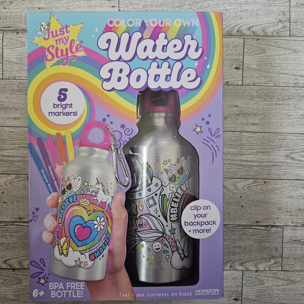Color Your Own Water Bottle - Silver